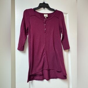 Knox Rose Deep Burgundy Tunic Top